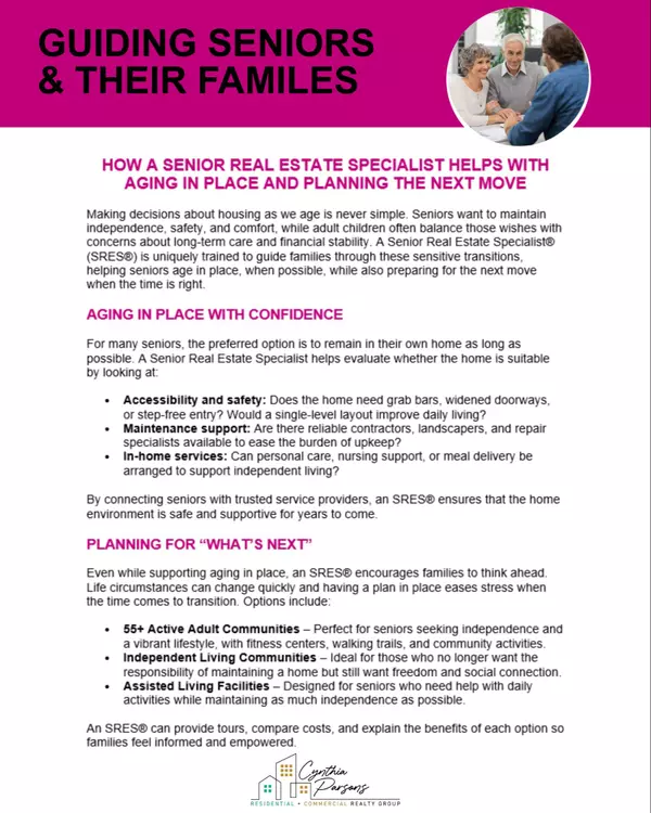 Guiding Seniors and Families