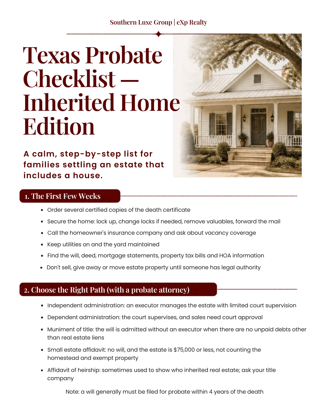 Texas Probate Checklist preview
