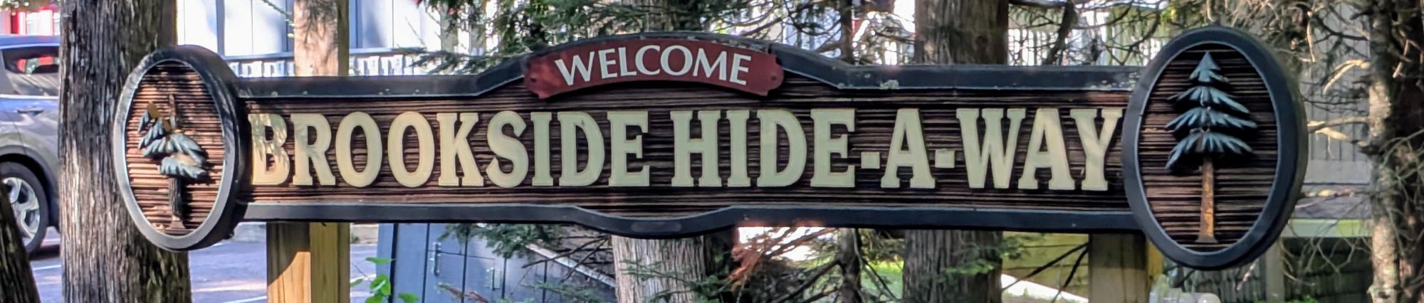 Brookside Hideaway Sign