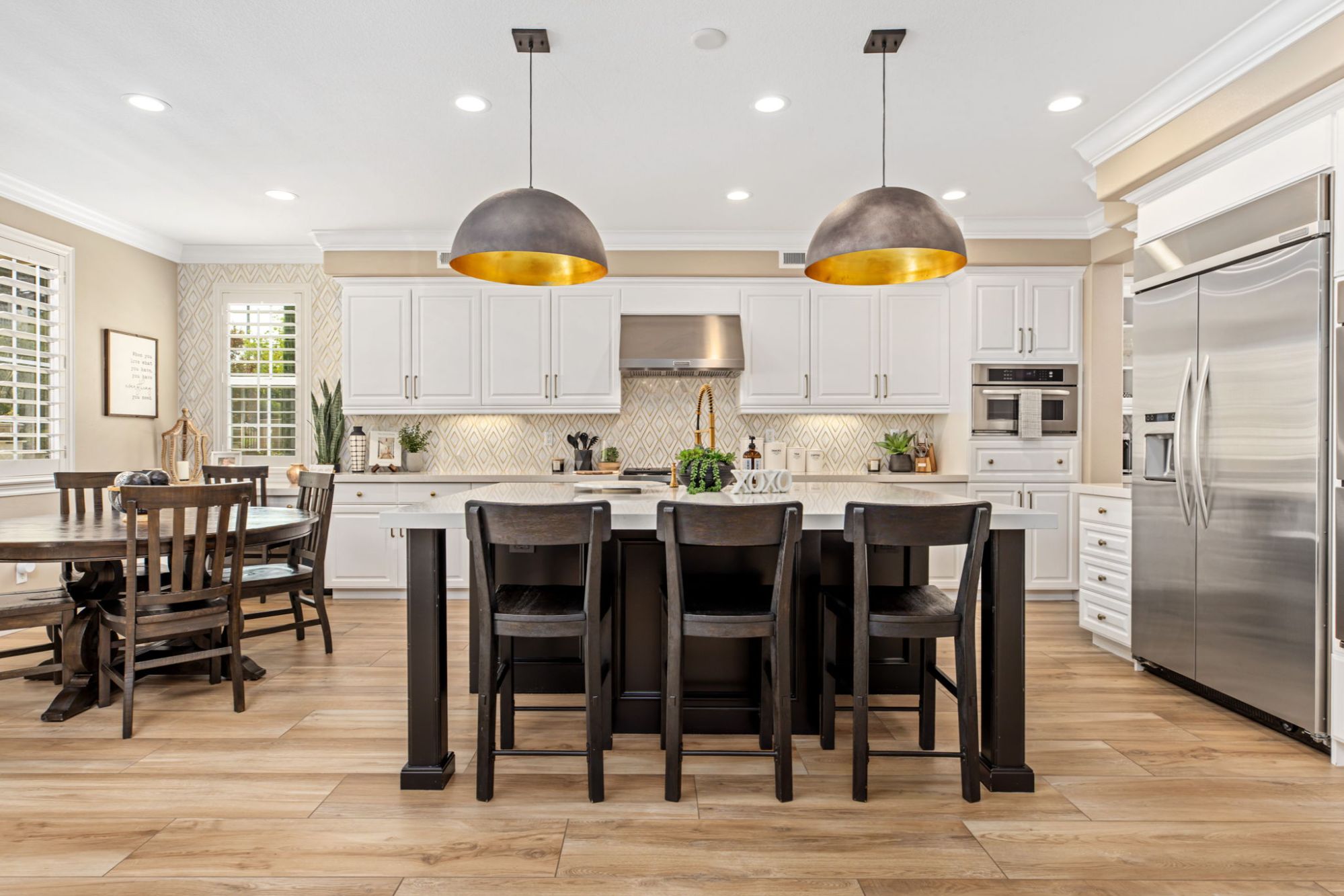 Gourmet kitchen and family room at 46394 Durango Drive
