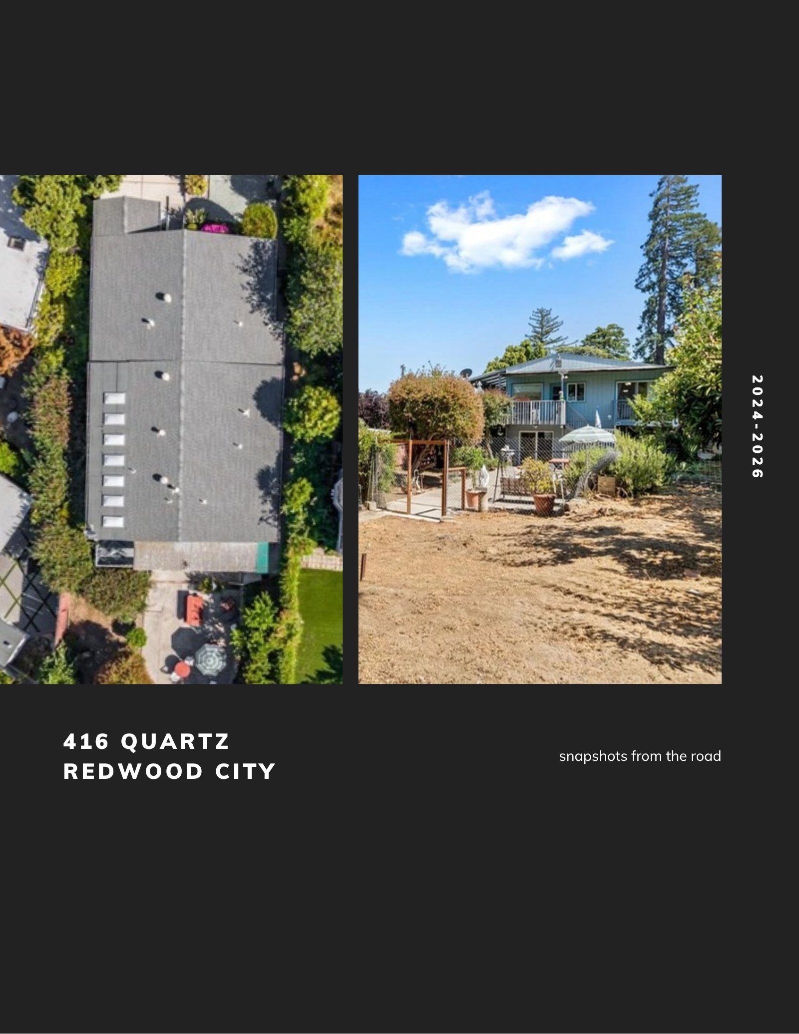 416 Quartz before: aerial view and original backyard