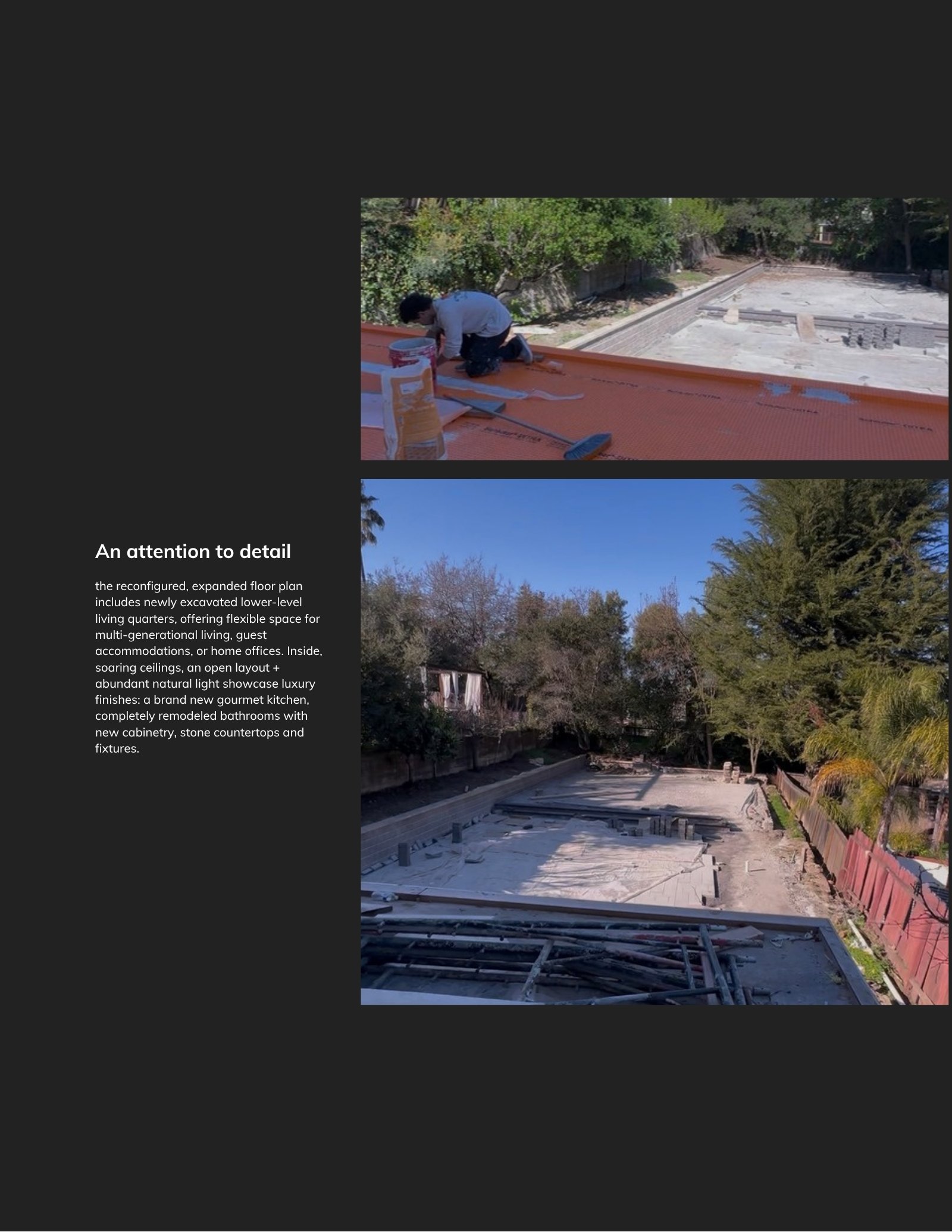 Roof underlayment and side yard drainage work