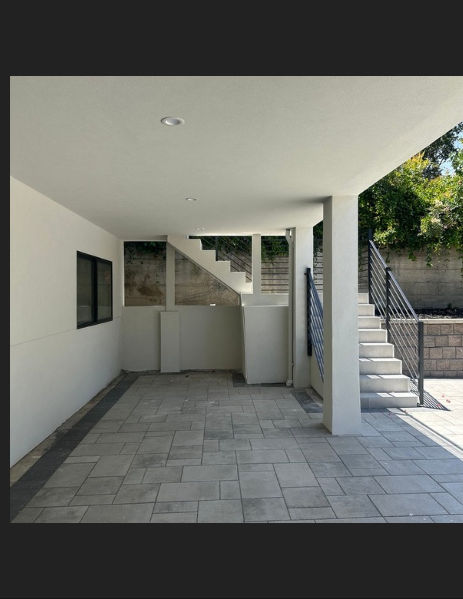 Finished lower patio with new stairs