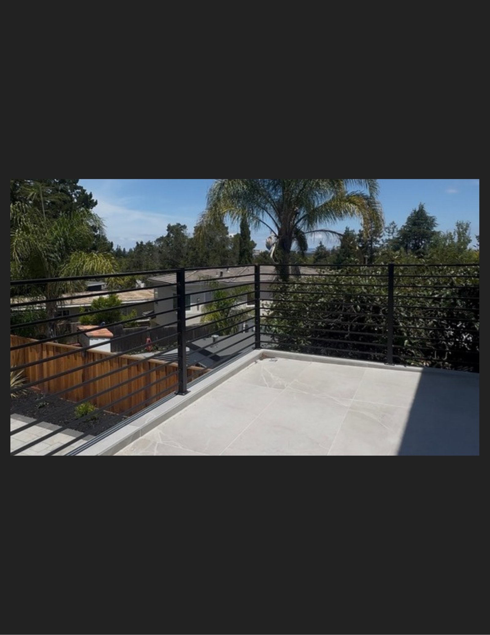 New upper deck with railing