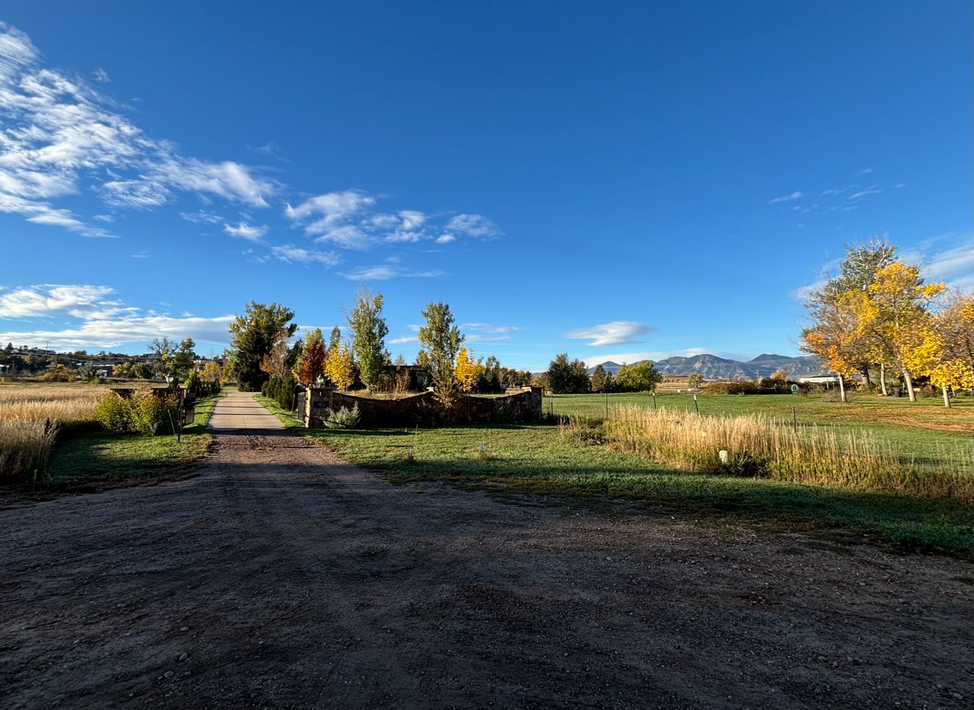 Boulder County residential landscape near the Flatirons and open space