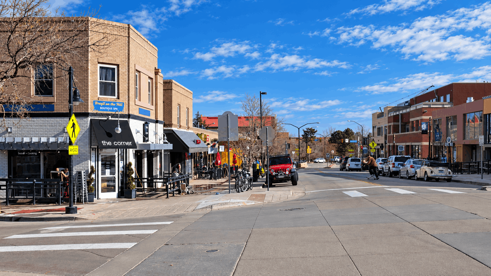 Boulder Colorado streetscape representing local residential property taxes