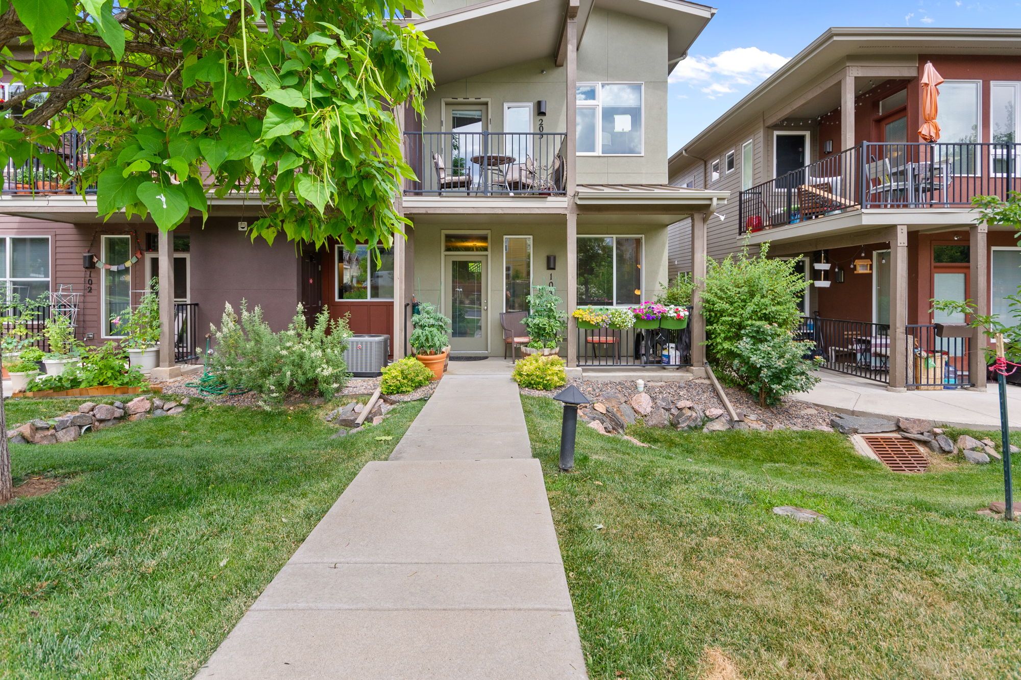 Modern townhomes in Boulder, Colorado, highlighting community living and Boulder real estate.