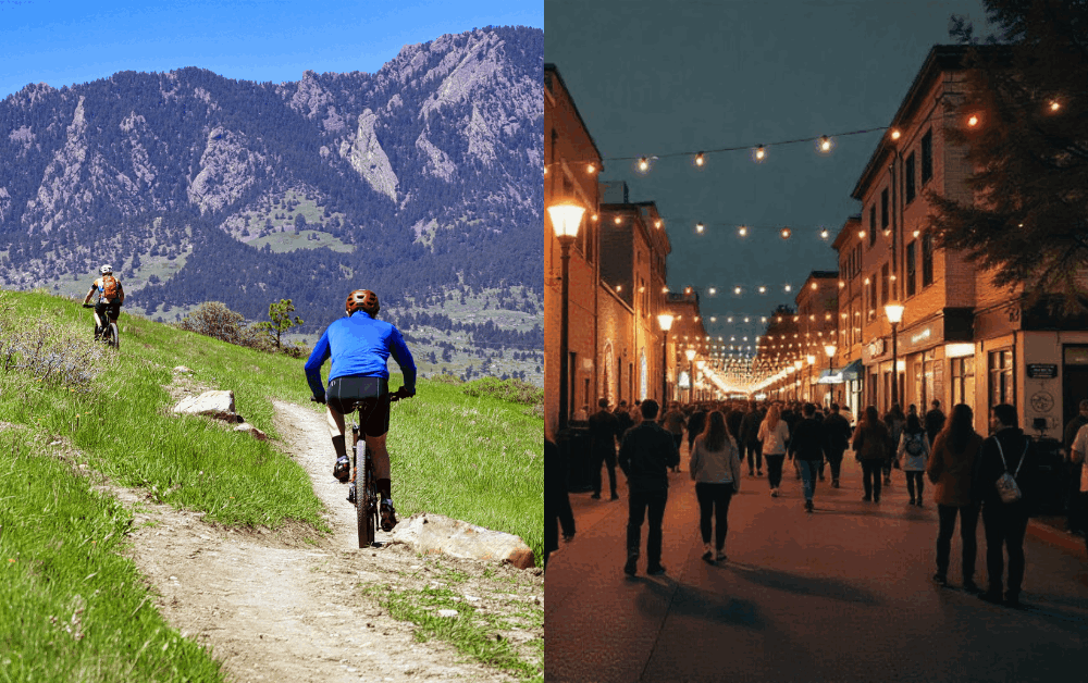 Boulder outdoor lifestyle compared with Denver urban culture and nightlife.