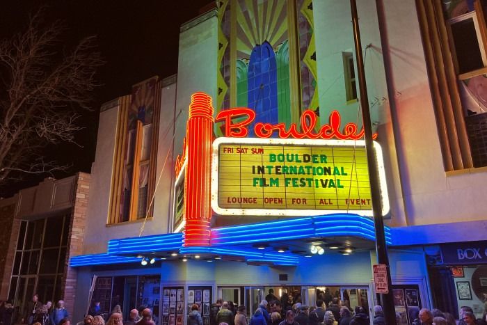 BIFF venue in downtown Boulder including Boulder Theater, Hotel Boulderado, and Rembrandt Yard.