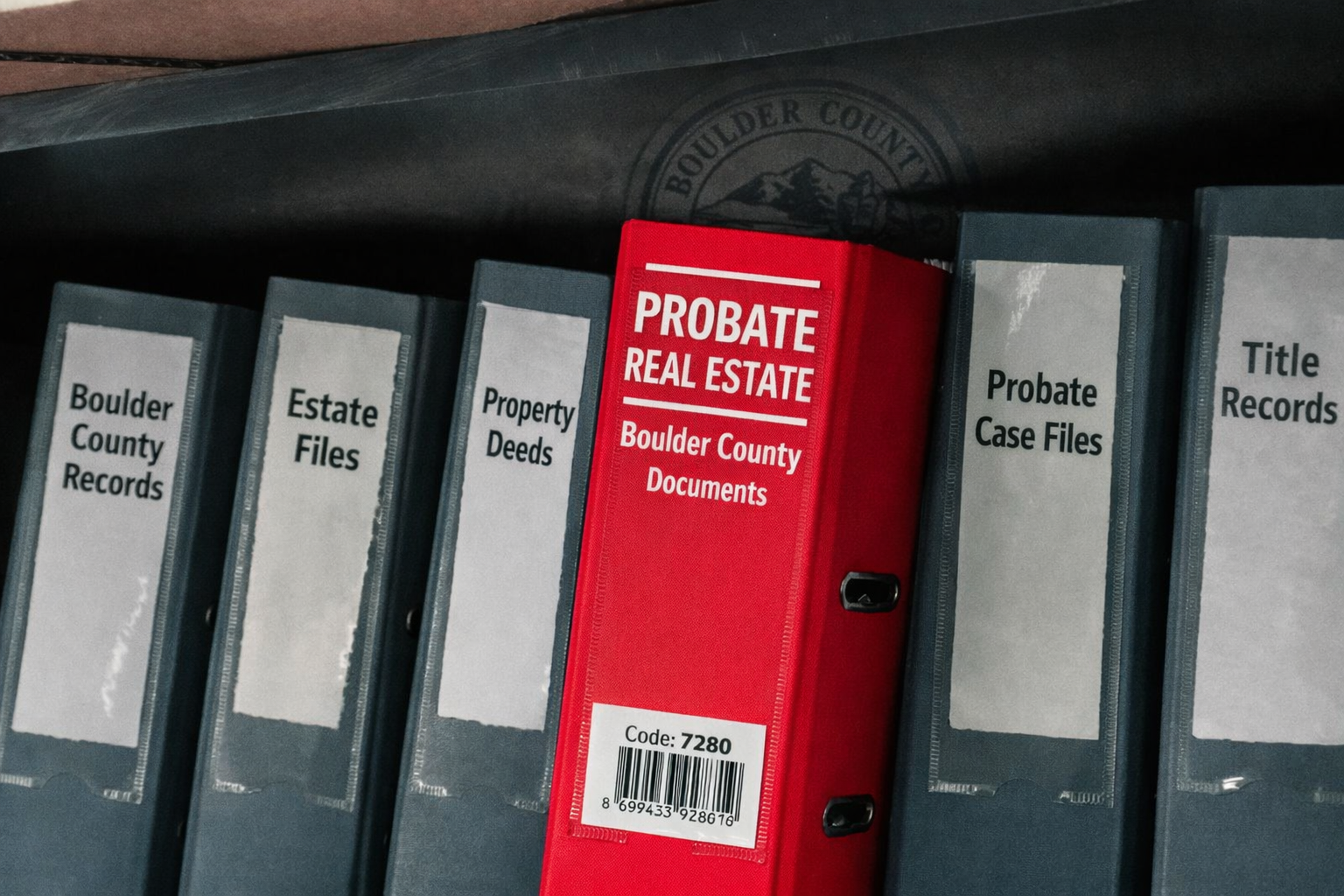 Boulder County property record and deed documents related to probate real estate.
