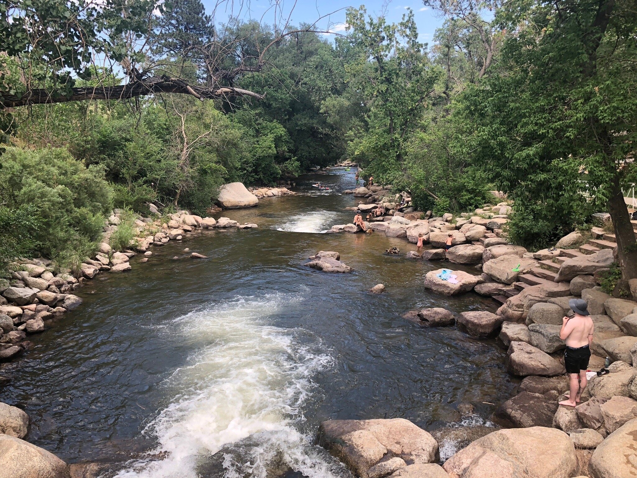 Middle Boulder Creek flowing through Boulder Canyon Colorado showing the watershed that supplies Barker Reservoir and the City of Boulder's primary mountain water supply