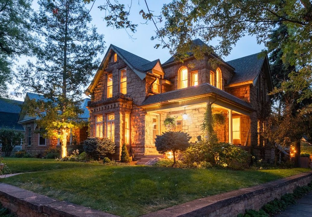 Historic Mapleton Hill neighborhood in Boulder, Colorado with tree-lined streets and Victorian Craftsman homes near Pearl Street