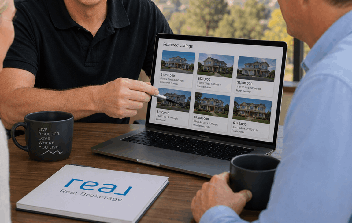 Eric Farran advising Boulder real estate clients with support from Real Brokerage.