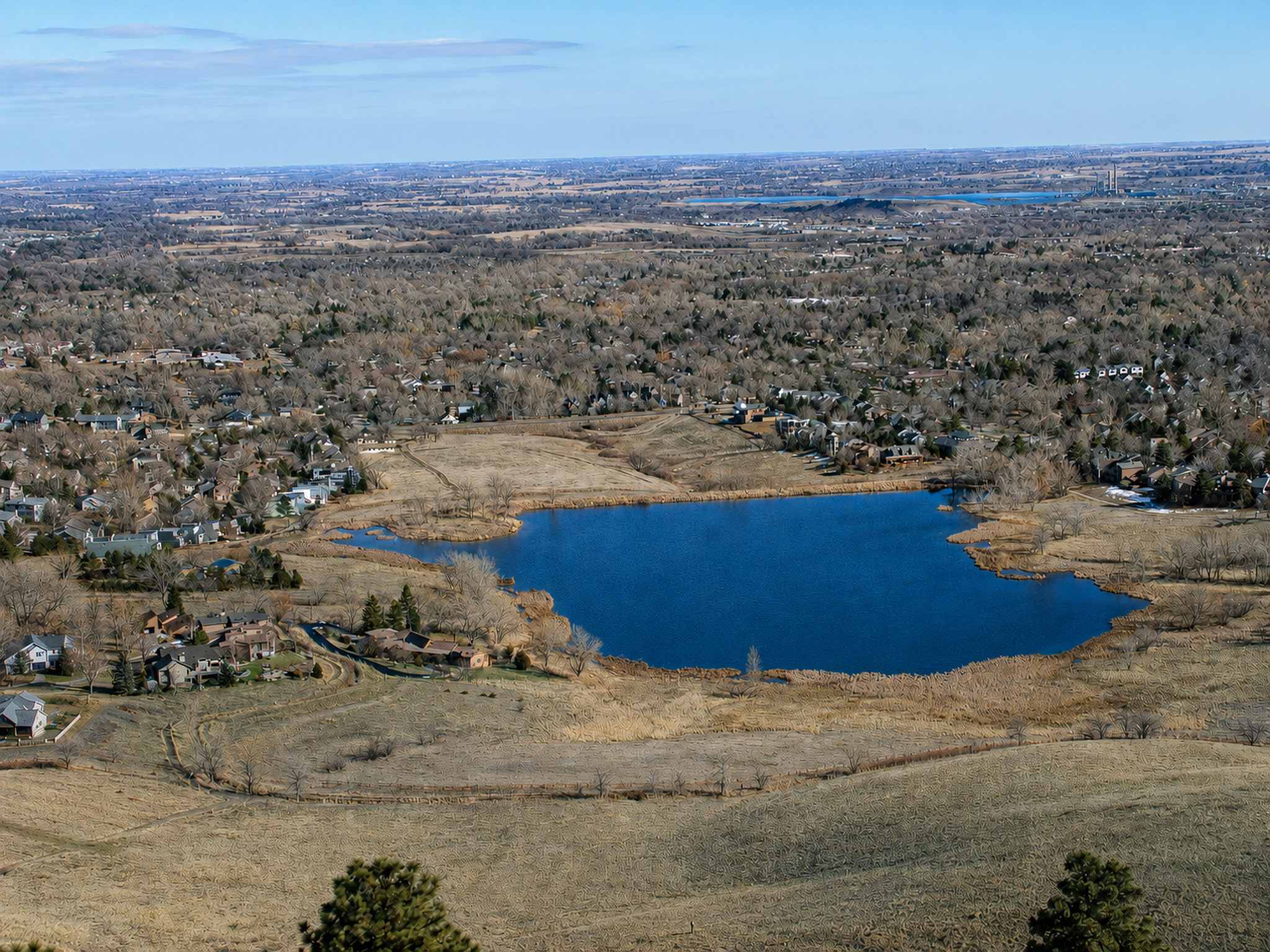 Residential streets near Wonderland Lake and the foothill open-space edge in North Boulder
