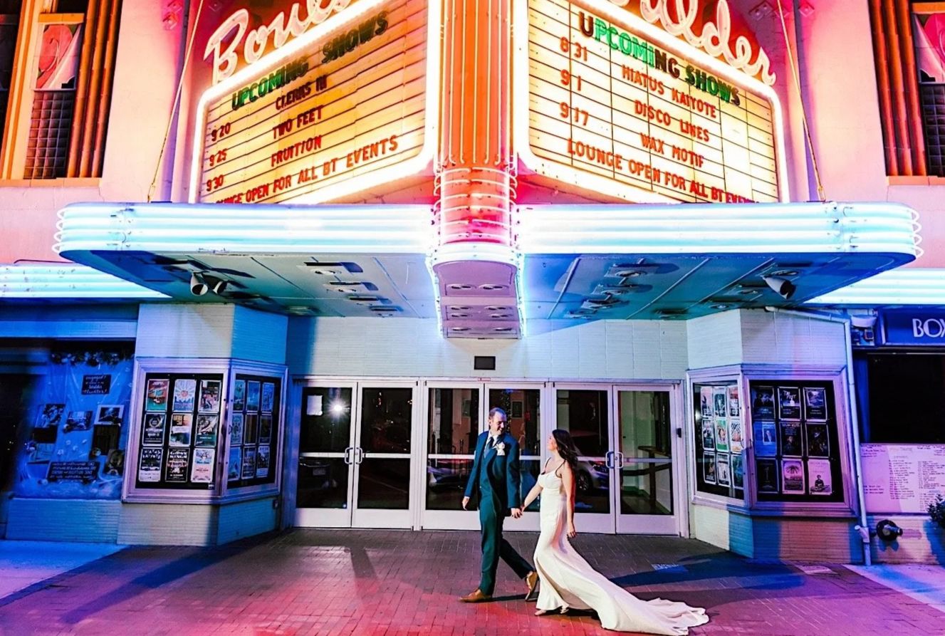 Boulder Theater and local art galleries during a Boulder date night.