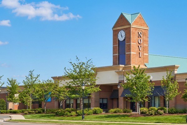 A residential neighborhood in Novi, Michigan.