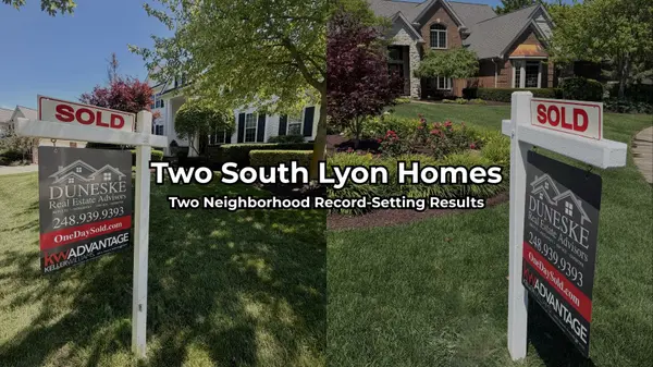 Two South Lyon Homes Just Set Neighborhood Sale Records
