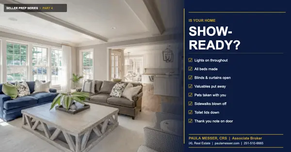 Making Sure Your Home Is Ready for the Presentation.... Showing Day Checklist