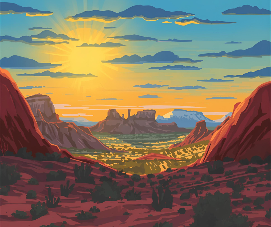 Mesa AZ Skyline with over 300 days of sunshine annually