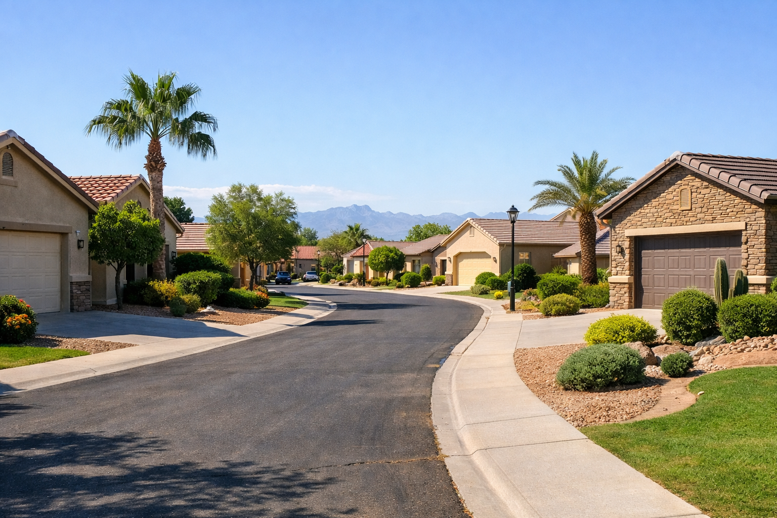 East Valley Arizona neighborhood with single family homes