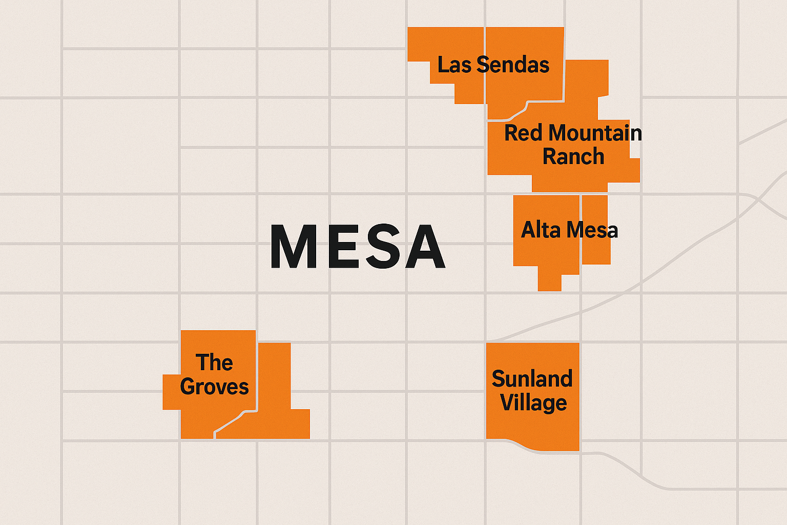 Map of Mesa AZ neighborhoods impacted by interest rate changes