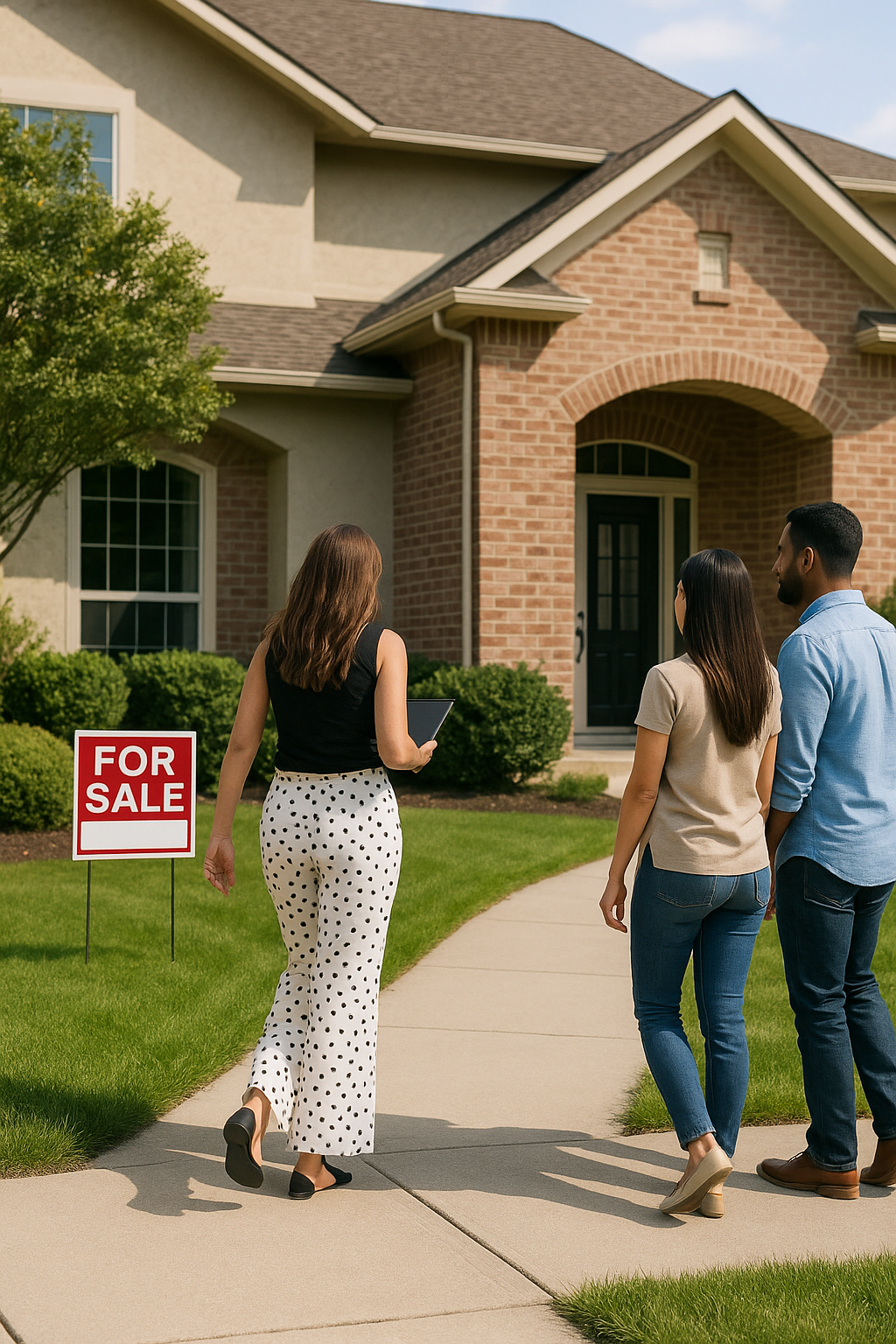 Professional real estate agent helping East Valley home buyers during property showing in Mesa Arizona