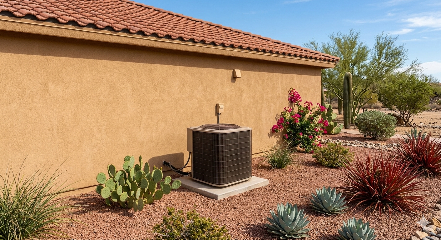 HVAC system inspection on Mesa Arizona home