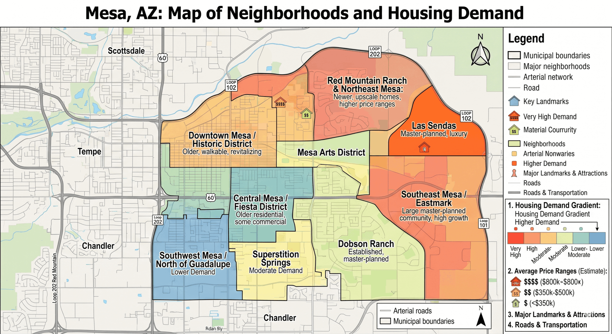 Mesa AZ housing demand varies by neighborhood and price range