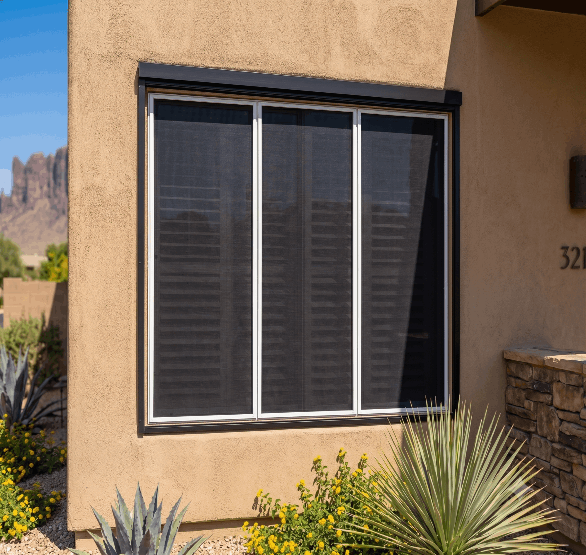  Energy-efficient windows on a home in Mesa, Arizona.