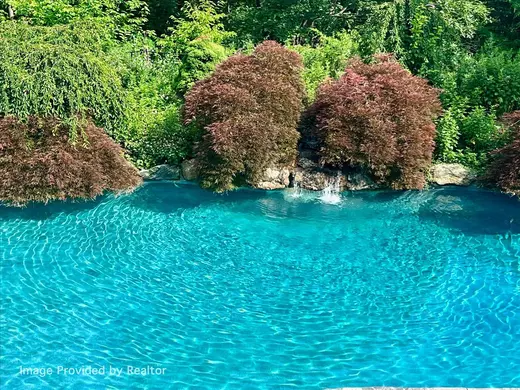 saltwater pool and waterfall