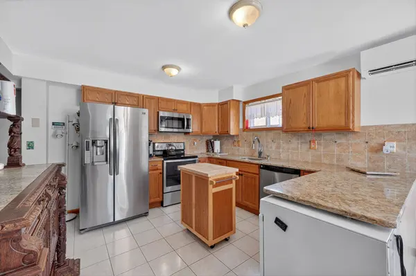 Kitchen with stainless steel appliances and granite countertops