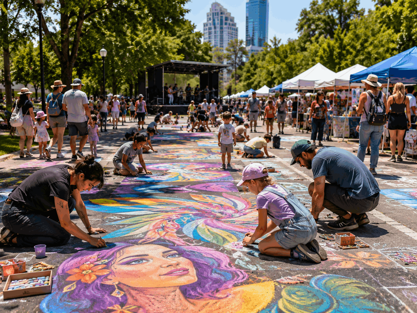 10. Chalk It Up! Chalk Art & Music Festival - Fremont Park, Midtown