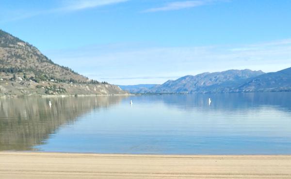 Okanagan Lake on Lakeshore Drive in Penticton