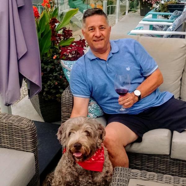 Jeff and his dog Cooper