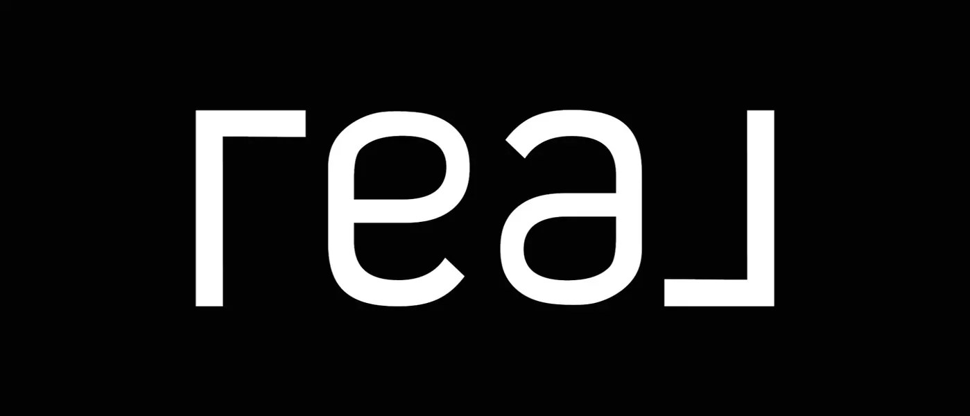 Real Logo Knockout Black with White Wordmark