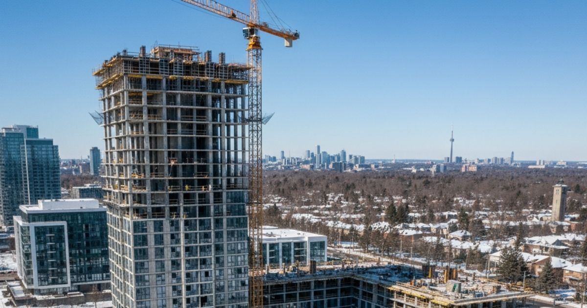 Pre-construction condo development site in the Greater Toronto Area