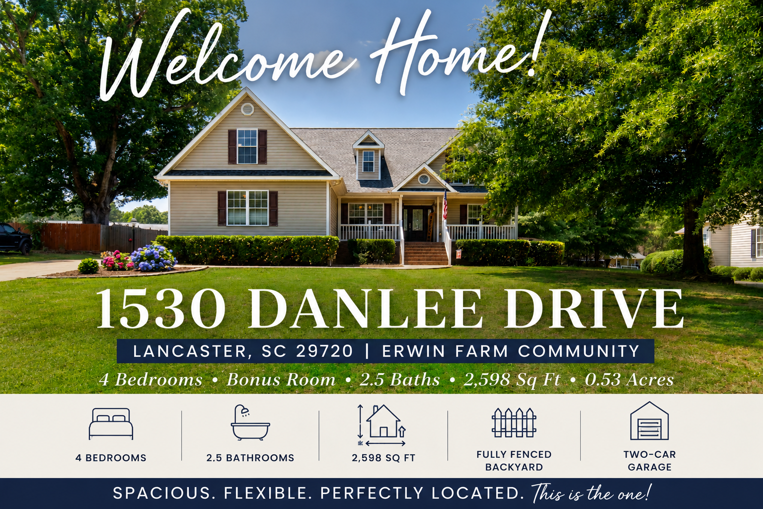 4 bedroom home with a bonus in Lancaster, SC
