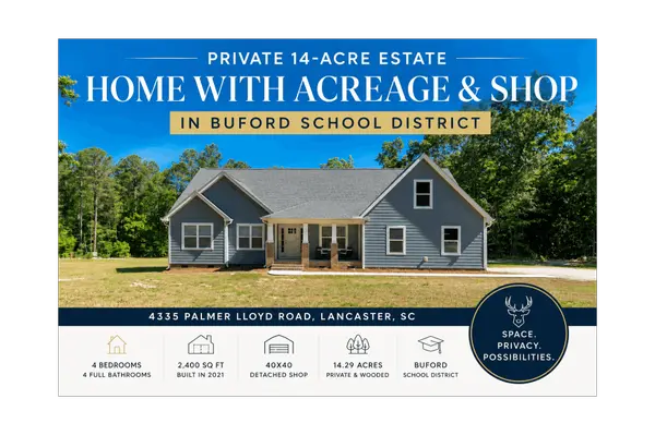 feature image of Home with 14 Acres &amp; a Shop for Sale in Lancaster, SC 
