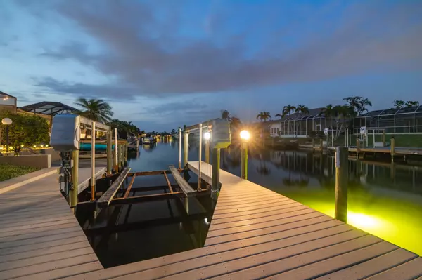 Cape Coral canal and dock — Southwest Florida waterfront living.