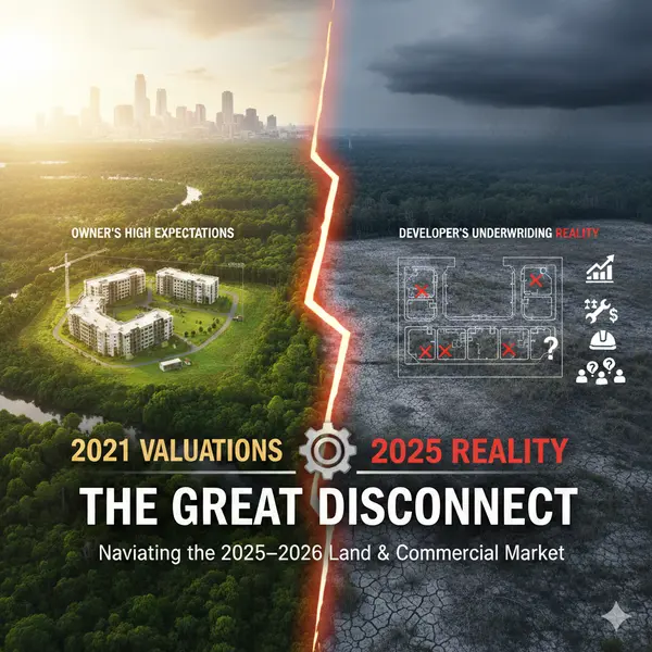 feature image of The Great Disconnect: Navigating the 2026 Land &amp; Commercial Market