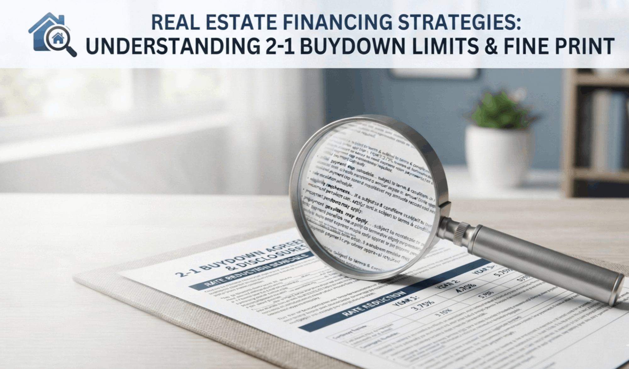 limits and fine print of using a 2-1 mortgage buydown for a luxury home purchase