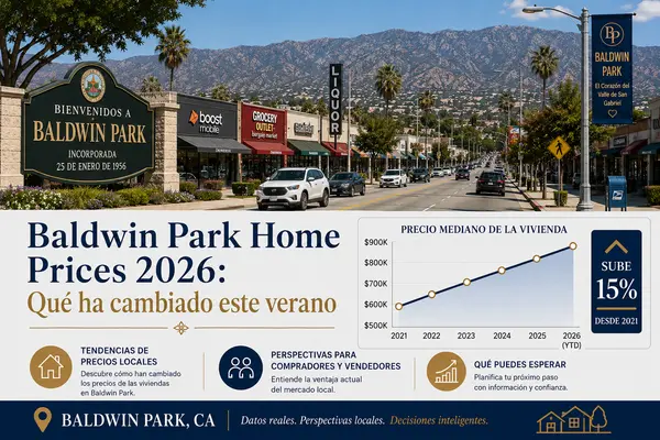 Precios de Casas en Baldwin Park 2026: Lo Que Compradores y Vendedores Deben Saber Este Verano