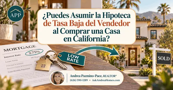 ¿Puedes Asumir la Hipoteca de Tasa Baja del Vendedor al Comprar una Casa en California?,Andrea Pazmino-Pace