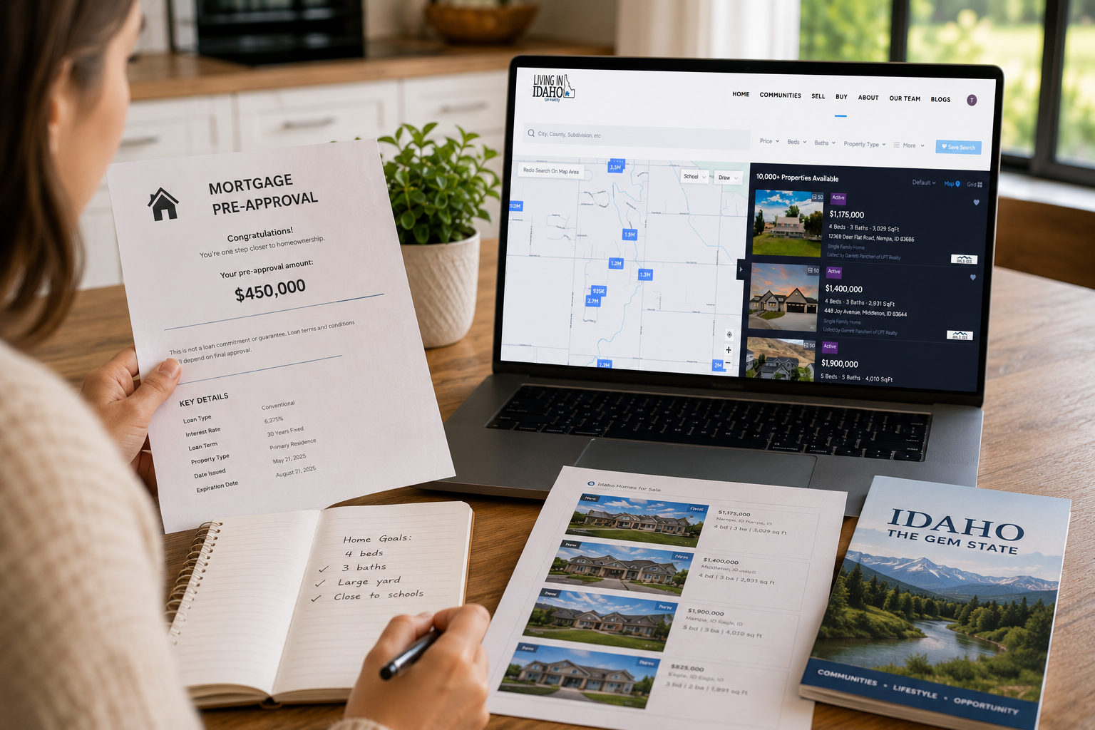 Getting mortgage pre-approval before moving to Idaho