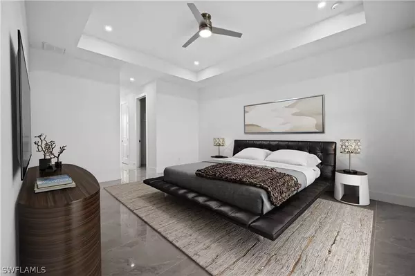 Spacious master bedroom with walk-in closets in 1623 NW 17th St Cape Coral new build