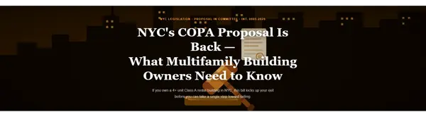 NYC's COPA Proposal Is Back: What Multifamily Building Owners Need to Know,Randy Reis