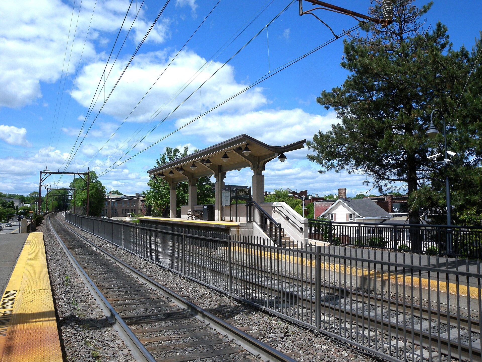 Madison NJ Transit train station platform