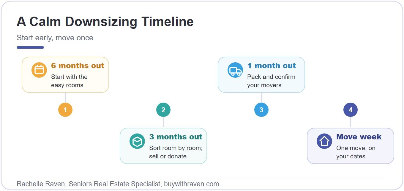 A calm downsizing timeline