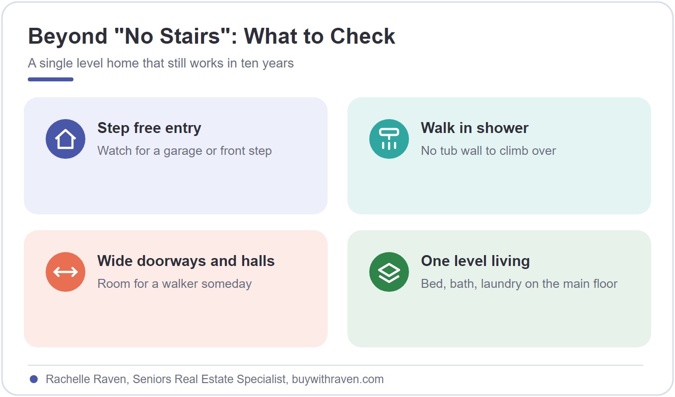 Beyond no stairs, what to check in a single level home