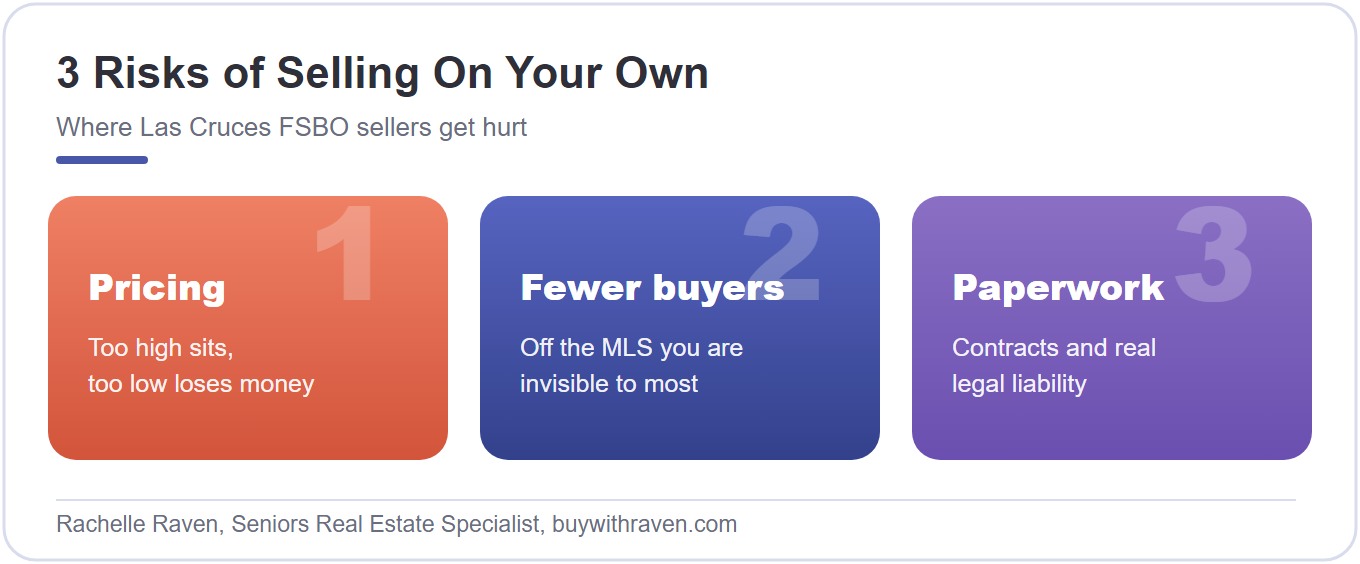 3 risks of selling on your own in Las Cruces.